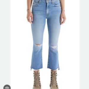 MOTHER Light Blue Cropped Jeans